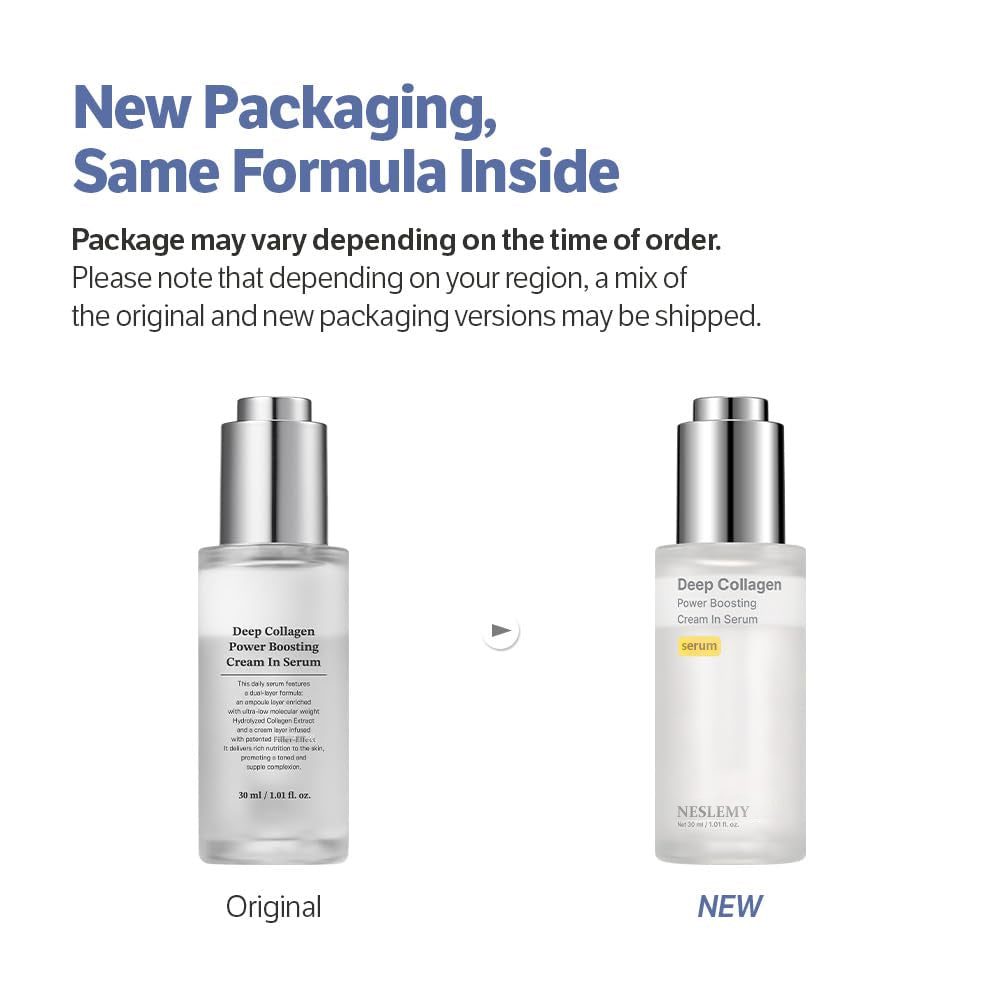 NESLEMY Editor Glass Skin Collagen  Cream-in-Serum | Gentle, Nourishing &Comfort Korean Skincare Moisturizer for Firming & Hydrating